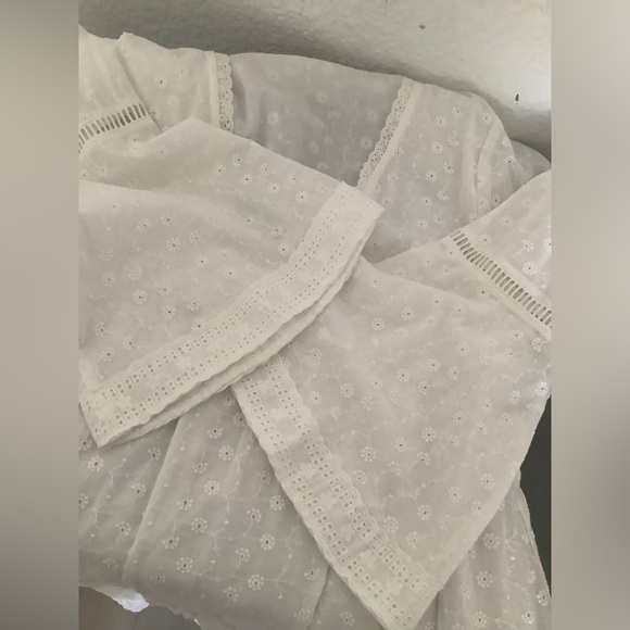 Elegant talisman White Embroidered Maxi Dress. - Picture 10 of 16